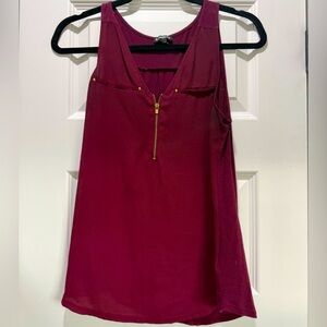 Express maroon dress tank size small